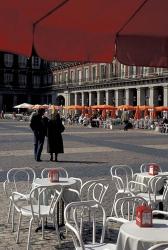 Caf? Tables in Plaza Mayor, Madrid, Spain | Obraz na stenu