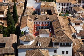 Rooftops of the town of Granada seen from the Alhambra, Spain | Obraz na stenu