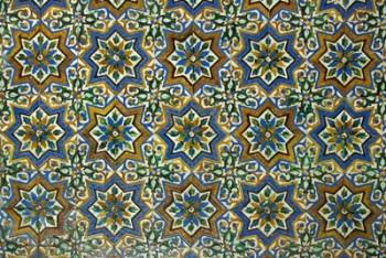 Moorish Mosaic Azulejos (ceramic tiles), Casa de Pilatos Palace, Sevilla, Spain | Obraz na stenu