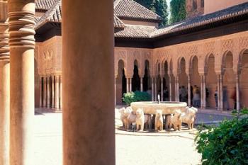 Patio de los Leones in the Alhambra, Granada, Spain | Obraz na stenu