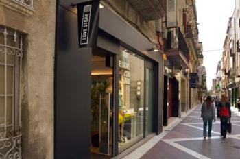 Shopping street in Village of Vilanova i la Geltru, Catalonia, Spain | Obraz na stenu