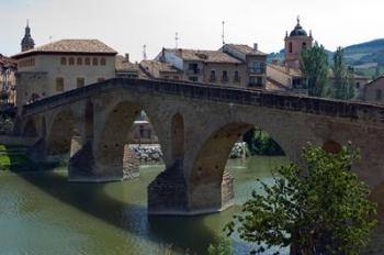 Pedestrian Bridge over the Rio Arga, Puente la Reina, Navarra Region, Spain | Obraz na stenu
