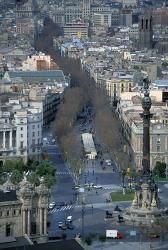 Christopher Columbus Statue on La Rambla, Barcelona, Spain | Obraz na stenu