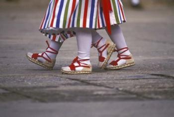 Children's Dance Group at Poble Espanyol, Montjuic, Barcelona, Spain | Obraz na stenu