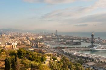 View of Barcelona from Mirador del Alcade, Barcelona, Spain | Obraz na stenu