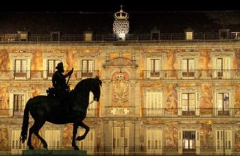 Plaza Mayor by Night, Madrid, Spain | Obraz na stenu