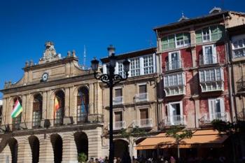 Spain, La Rioja, Haro, Plaza de la Paz, Buildings | Obraz na stenu