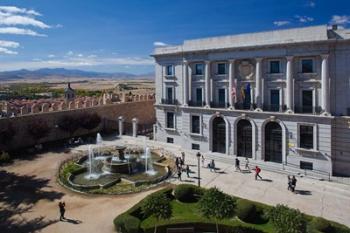 Spain, Castilla y Leon, Avila, Plaza Adolfo Suarez | Obraz na stenu