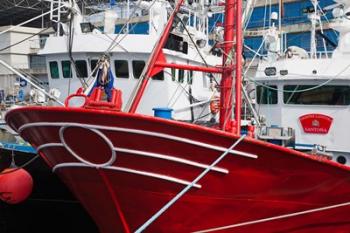 Spain, Cantabria Province, Santona, fishing boat | Obraz na stenu