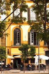 Outdoor Cafes, Plaza de la Merced, Malaga, Spain | Obraz na stenu