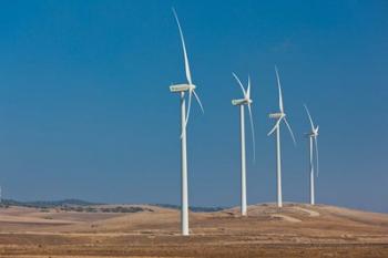 Spain, Vejer de la Frontera area, Modern Windmills | Obraz na stenu