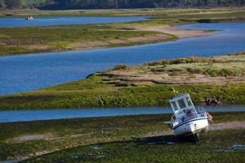 Spain, San Vicente de la Barquera, River Estuary | Obraz na stenu