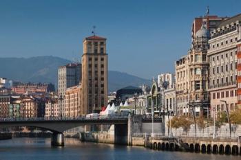 Riverfront Buildings, Bilbao, Spain | Obraz na stenu