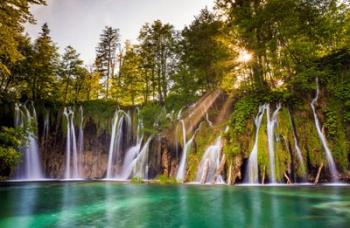 Europe, Croatia, Plitvice Lakes National Park Waterfall Landscape | Obraz na stenu
