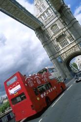 Tower Bridge with Double-Decker Bus, London, England | Obraz na stenu
