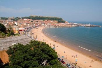 Aerial of Beach, Scarborough, North Yorkshire, England | Obraz na stenu