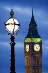 Europe, Great Britain, London, Big Ben Clock Tower Lamp Post | Obraz na stenu