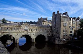 River Avon Bridge with Reflections, Bath, England | Obraz na stenu