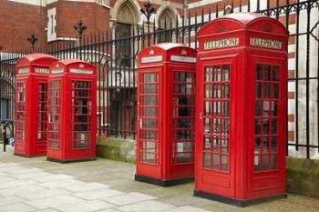 Phone boxes, Royal Courts of Justice, London, England | Obraz na stenu