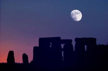 England, Salisbury Plain, Stonehenge Moon | Obraz na stenu