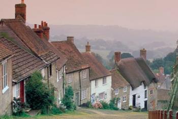 Town Architecture, Shaftesbury, Gold Hill, Dorset, England | Obraz na stenu