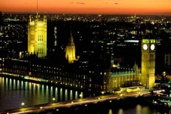 Big Ben and the Houses of Parliament at Dusk, London, England | Obraz na stenu