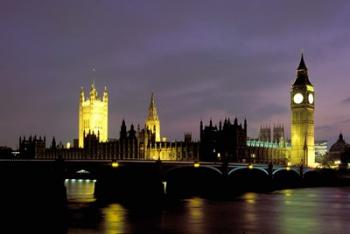 Big Ben and the Houses of Parliament at Night, London, England | Obraz na stenu