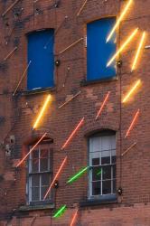 Warehouse Decorated with Neon Art, Southbank, London, England | Obraz na stenu