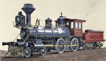 Locomotive Drawing R Loewenstein 'La Ilustracion' 1881 | Obraz na stenu