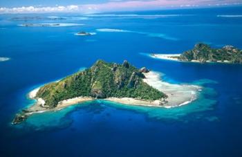 Aerial of Maolo Island, Mamanuca Islands, Fiji | Obraz na stenu