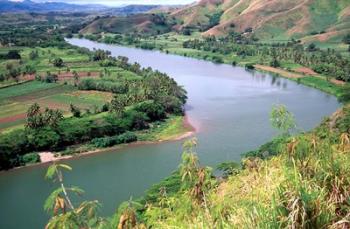 Sigatoka River Seen From Tavuni Hill Fort, Coral Coast, Viti Levu, Fiji | Obraz na stenu