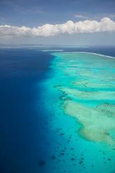 Ariel View of Malolo Barrier Reef and Malolo Island, Fiji | Obraz na stenu