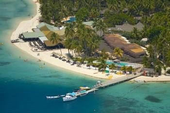 Aerial View of Plantation Island Resort, Malolo Lailai Island, Fiji | Obraz na stenu