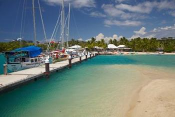 Yachts tied up at Musket Cove Island Resort, Malolo Lailai Island, Mamanuca Islands, Fiji | Obraz na stenu