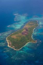 Aerial Of Little Island In Tonga, South Pacific | Obraz na stenu