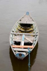 Lone wooden boat, Santarem, Rio Tapajos, Brazil, Amazon | Obraz na stenu