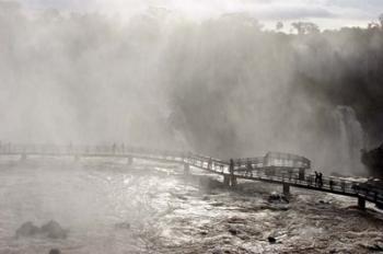 Lookout Engulfed in Mist, Iguassu Falls, Brazil | Obraz na stenu