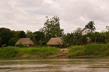 Indian Village on Rio Madre de Dios, Amazon River Basin, Peru | Obraz na stenu