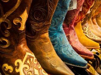 Arizona, Old Scottsdale, Line Up Of New Cowboy Boots | Obraz na stenu