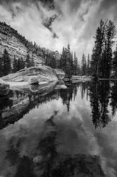 Reflective Lake At Yosemite NP (BW) | Obraz na stenu