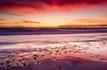 Sunset Over Ventura Pier From San Buenaventura State Beach | Obraz na stenu