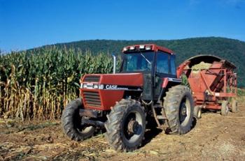 Tractor and Corn Field in Litchfield Hills, Connecticut | Obraz na stenu