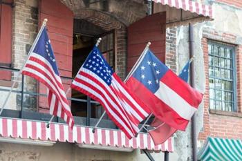 River Street Flags, Savannah, Georgia | Obraz na stenu