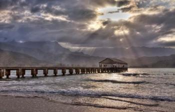 Hanalei Pier At Sunset, Maui, Hawaii | Obraz na stenu