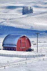 Snow-Covered Barn, Idaho | Obraz na stenu