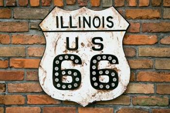 Dirty Illinois Route 66 Sign | Obraz na stenu