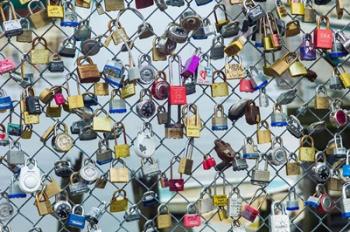 Love Locks On A Fence, Portland, Maine | Obraz na stenu