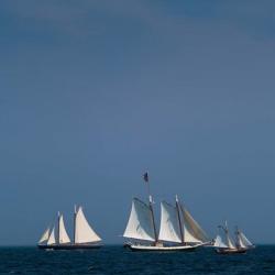 Three Schooners Sailing In Cape Ann | Obraz na stenu