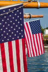 US Flag At The Annual Schooner Festival | Obraz na stenu