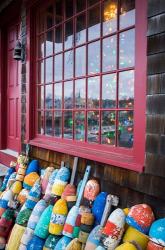 Christmas Tree And Lobster Buoys, Massachusetts | Obraz na stenu